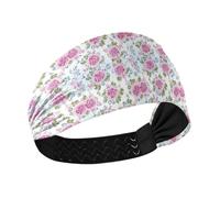 Retro Antiche Rose Pesca Antiscivolo Spessa Fascia Elastica per Allenamenti Lavaggio Viso Basket Bandas para el Cabello