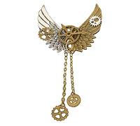Retro Antico Ingranaggi Industriali Punk Pin Spille Ala di Uccello Spilla Donne Uomini Retro Antico Industriale Pin Spille Ala di Uccello