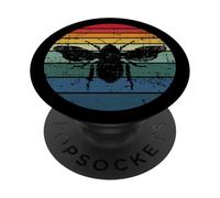 retro, ape, vintage, invecchiato, tramonto, disegno PopSockets PopGrip Adesivo