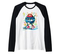 Retro Arcade Curling Stone Curler Maglia con Maniche Raglan
