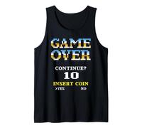 Retro Arcade Game Over Continua Inserisci Coin 10 Canotta