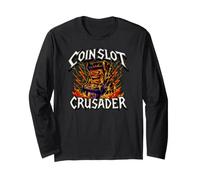 Retro Arcade Gamer Coinslot Crusader Maglia a Manica