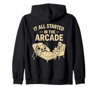 retrò Arcade Gamer Umorismo Nostalgico Videogioco Terapia Scherzo Felpa con Cappuccio