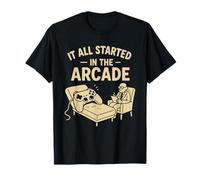 retrò Arcade Gamer Umorismo Nostalgico Videogioco Terapia Scherzo Maglietta