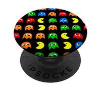 Retro Arcade Pixel Pattern Colorful Gamer Design PopSockets PopGrip Adesivo