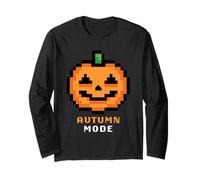 Retro Arcade Pixelated Game Pumpkin - Autumn Mode Maglia a Manica