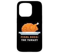 Retro Arcade Pixelated Game Thanksgiving - Final Boss Turkey Custodia per iPhone 15 Pro