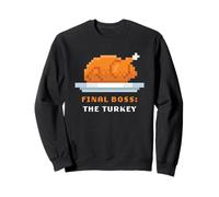 Retro Arcade Pixelated Game Thanksgiving - Final Boss Turkey Felpa