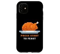Retro Arcade Pixelated Game Turkey - Press Start to Feast Custodia per iPhone 11