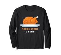 Retro Arcade Pixelated Game Turkey - Press Start to Feast Maglia a Manica