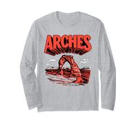 Retro Arches National Park Vintage Style Delicate Arch Maglia a Manica