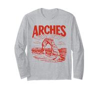Retro Arches National Park Vintage Style Delicate Arch Maglia a Manica