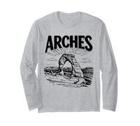 Retro Arches National Park Vintage Style Delicate Arch Maglia a Manica
