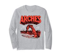 Retro Arches National Park Vintage Style Delicate Arch Maglia a Manica