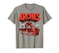 Retro Arches National Park Vintage Style Delicate Arch Maglietta