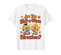 Retro Are You Falloween Directions Fall Pumpkin Teacher Maglietta