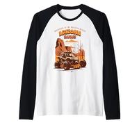 Retro Arizona Desert Safari Vintage Dune Buggy Cactus Maglia con Maniche Raglan