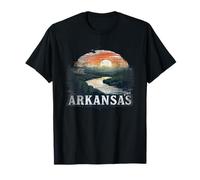 Retro Arkansas Paesaggio Vintage Souvenir Maglietta