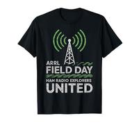 Retro ARRL Field-Day Prosciutto Radio Dilettanti Uniti Insieme Maglietta