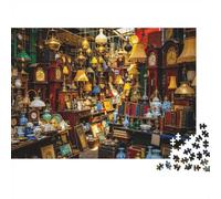 Retro Art Market Jigsaw Puzzles 1000 Piece Recyclable Material Antique Shop Puzzle for Adults Ottimo regalo Idea Divertente Family Gaming Time Activity 38x26cm/1000pcs