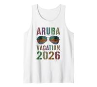 Retro Aruba Vacation 2026 Viaggio Vacanze Corrispondenza Canotta