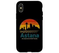 Retro Astana Kazakistan Design Capitale kazaka Custodia per iPhone X/XS