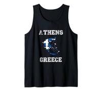 Retro Atene Grecia Distressed Grecia Bandiera Canotta