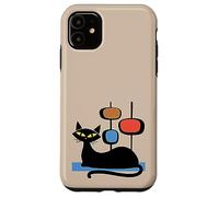 Retro Atomic Age Mid-Century Cat Vintage Space Modern Design Custodia per iPhone 11