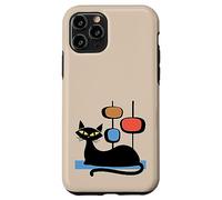 Retro Atomic Age Mid-Century Cat Vintage Space Modern Design Custodia per iPhone 11 Pro