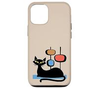 Retro Atomic Age Mid-Century Cat Vintage Space Modern Design Custodia per iPhone 12/12 Pro