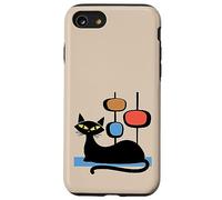 Retro Atomic Age Mid-Century Cat Vintage Space Modern Design Custodia per iPhone SE (2020) / 7/8