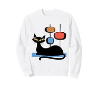 Retro Atomic Age Mid-Century Cat Vintage Space Modern Design Felpa
