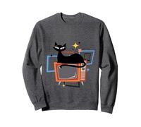 Retro Atomic Age Mid-Century Cat Vintage TV Modern Felpa