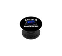 Retro Audiophile Analog In A Digital World Cassette PopSockets PopGrip Adesivo