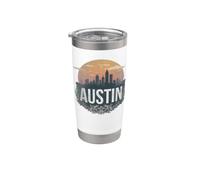 Retro Austin Paesaggio Vintage Souvenir Bicchiere termico in acciaio inox doppia parete
