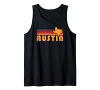 Retro Austin Texas Vintage 70s Tramonto Silhouette Art Canotta