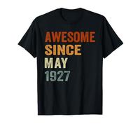 Retro Awesome Since May 1927 99 Anni 99th Birthday Maglietta