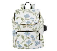 Retro Azzurro Motivo Floreale William Morris Stile Progettato Zaini per le Donne Premium Casual Daily Travel Zaino per Yoga Sport Viaggi bolso de mano para viajar en avion