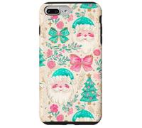Retro Babbo Natale Ragazza Rosa Albero di Natale stravagante Holiday Art Custodia per iPhone 7 Plus/8 Plus