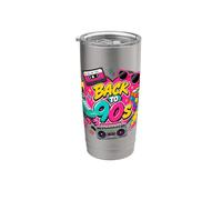 Retro Back to 90s Cassette Boombox Roller Skate Cube Bicchiere termico in acciaio inox doppia parete