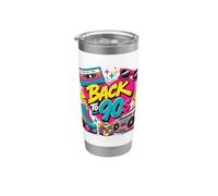 Retro Back to 90s Cassette Boombox Roller Skate Cube Bicchiere termico in acciaio inox doppia parete