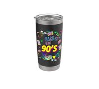 Retro Back To 90's Novelty Graphic T-Shirts & Cool Designs Bicchiere termico in acciaio inox doppia parete