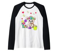 Retrò bambini Teddy bambino Estate fiori giardino hobby giardiniere Maglia con Maniche Raglan