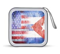 Retro Bandiera degli Stati Uniti Cuba Divertente CD Holder 40 Capacità DVD Caso Disco Protettivo Storage Organizer Bag per Auto Casa Viaggio