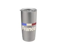 Retro Bandiera Francia Drapeau Français Blu Francese Bicchiere termico in acciaio inox doppia parete