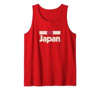 Retro Bandiera Giappone Nihon Rosso Giapponese Canotta