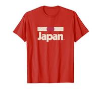Retro Bandiera Giappone Nihon Rosso Giapponese Maglietta