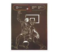 Retro Basket Olimpiadi 1980 Wall Art Vintage Basketball S