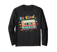 Retro Be Kind Words Don't Rewind - Nastro a Cassetta edificante Maglia a Manica