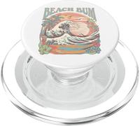 Retro Beach Bum Surf Wave Vintage Tropical Tramonto Estetica PopSockets PopGrip per MagSafe